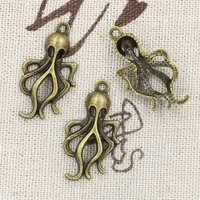 12pcs Charms Octopus 32x17mm Antique Making Pendant fit,Vintage Tibetan Bronze Silver color,DIY Handmade Jewelry