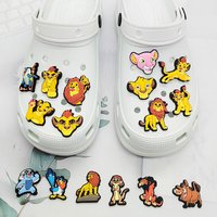 MESUCA 16pcs Running Lion King Shoe Charms Set For Clogs Bag Bubble Slides Sandals,PVC Shoe Decorations Beach Bag Accessories