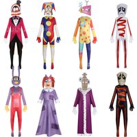 Circus Cosplay Jaxx Ragathaa Ganglee Kingerr Zooblee Cainee Zentai Anime Cartoon Clothing Halloween Adults Suit Clown Roleplay
