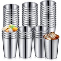 Stainless Steel Cups for Kids and Adult Unbreakable Metal Cups Stackable Camping Cup Drinking Glasses Tumbler Cups