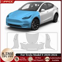 Pre-cut PPF For Tesla Model Y 2020-2024 9Mil TPU Paint Protection Film Full Kit Clear Bra Invisible Anti-scratch Resistant Cover