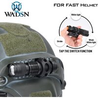 WADSN Tactical Helmet Lamp Strobe contant momentaneo AIrsoft Hanging Scout light fit FAST Helmet 20mm Rail Hunting LED torcia