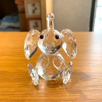 Crystal Elephant Statue Figurine Glass Art Elephant Animals Collectible Gift Home Decor Table Centerpiece