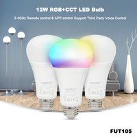 Miboxer FUT105 AC100-240V Smart E27 2.4GHzRF TUYA 12W RGB+CCT Color Temperature/Brightness Adjustable APP Voice Control LED Bulb