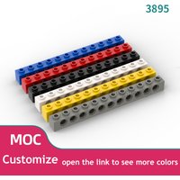 10pcs Moc 3895 Technical, Brick 1 x 12 Dots With Holes Compatible With 3895 Children's DIY Educational Building Blocks Brick Toy
