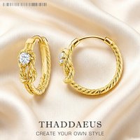 Seafaring Knot Gold Plated Hoop Earring Brand New Europe Fine Jewerly For Women Bohemia Gift In Pure 925 Sterling Silver