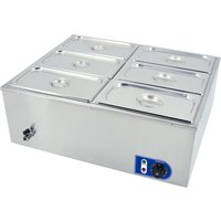 Commercial Buffet Stainless Steel Table Top Soup 2 3 4 6 Pot Food Warmer Electric Bain Marie