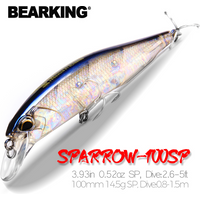 Bearking 10cm 15g hot model fishing lures hard bait 14color for choose minnow quality professional minnow depth0.8-1.5m