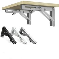 2 supports triangulaires pliants en acier inoxydable, support lourd, réglable, montage mural, banc, table, quincaillerie de meubles