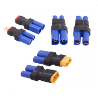 2PCS EC5 Male Female to EC3 XT60 Deans T Plug Male Female No Wire Connector Plug Adapter for RC FPV Vehicle Lipo Battery Esc