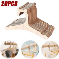 20pcs Baby Clothes Rack Wooden Children Clothing Hanger Cute Bear Drying Hanger Home Princess Room Nursery Decor Kids Present