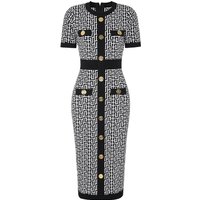 Customized Quality in Stock Short Sleeved Round Neck Knitted Classic Versatile Slim Fit and Slimming Bag Hip Dress