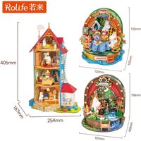 Rolife Official New Product Moomin Cabin Series DIY Assembly Miniature Model Room Decoration Assembly Toys Holiday Gifts