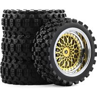 1/10 On Road Tires & Wheel 12mm Hex Plastics Rims Compatible with Tamiya TT01 TT02 Kyosho Sakura D3 Traxxas 4Tec 2.0 Touring Ca
