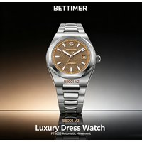BETTIMER 2026 Luxury V2 Automatic Mechanical Men Watch PT5000 stainless steel Sapphire 10bat waterproof B8001 reloj hombre image 4
