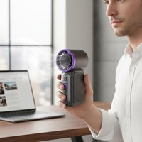 3600mAh Portable Mini Handheld Fan 3.5" Ultra High-Speed 16900 RPM With LED Display 6-Speed Cooling