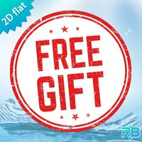 2D Plane - Wall Decoration Sign - Designed as "Free Gift", in red and white color scheme | Suitable for homes and offices