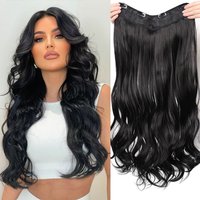 Synthetic Long Wavy U-shaped Clip In Hair Extensions 16Inch/20Inch/24inch Clip On Hair Extensions For Women Hair Accessories