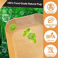 NEW 100*Air Fryer Paper+100*Circular Pad Paper Liners Disposable NonStick Parchment UK