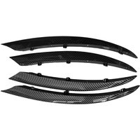 4Pc Front Bumper Lip Splitter Trim Strips Fog Lights Grille Spoiler For Mercedes Benz C Class W205 2015-2019 C180 C200