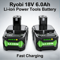 2026 new Ryobi 18V 6000mAh Lithium Battery Replacement for P108 P102 P103 P104 P105 P109 ONE+ Series Cordless Power Tools