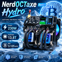 Nerdoctaxe Rev3.1 Hydro 13.8Th/s 230W 3.5 Inch Display Open Source Home Bitcoin Miner With Mean Well Power Supply