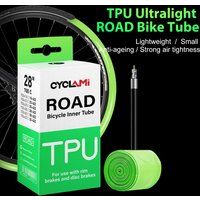 CYCLAMI TPU Material Ultralight Bike Inner Tube 700C 18 32 Road Bicycle Tire 45 65 85 mm Length French Valve 30g Super Light