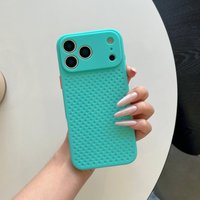 Summer Heat Dissipation Breathable Case For iPhone 17 Air 16 E 15 14 Plus 13 12 Mini 11 Pro Max Soft Silicone Cooling Mesh Cover