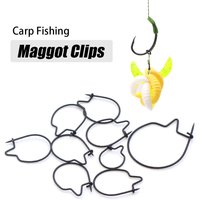 20pcs Carp Fishing Maggot Clips Method Feeder Fishing Bait Sting Boilie Pin Spike For Hair Rig Fishing Lure Accessories Tackle