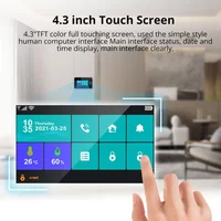 KERUI G64B 4G WIFI Alarm System 4.3-inch Touch Screen Panel Security Alarm with Temperature Humidity Display Tuya Smart for Home