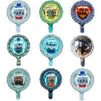50/100pcs 10inch Spanish Father's Day Foil Balloons Feliz Super Papa Dia Air Globos For Father Birthday Party Decorations