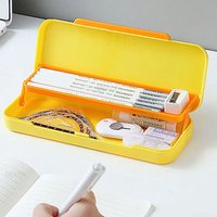 Portable Large Capacity Double Layer Pencil Case Office School Student Pen Stationery Storage Box Organizer Kids Children Gift