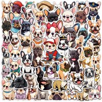 10/30/50/100PCS Kawaii French Bulldog Sticky PVC Sticker DIY Laptop Luggage Skateboard Colored Decoration Scrapbooking