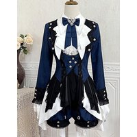 Original Lolita Prince Coat Dress Shorts Dress Japanese Detective Sweet Lolita High Quality Set