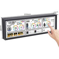 8.8 Inch 1920x480 IPS LCD Display, 4:1 Aspect Ratio CTP Touch Screen for AIDA64, PC Case Secondary Monitor