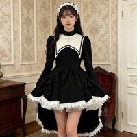 Dark Sweet Cross Nun Outfit,Gothic Halloween Cosplay Costume, Alt Culture Performance Wear,Dark Style Uniform For Carnival Party