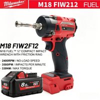 Milwaukee M18 FIW212 FUEL Series 18V 339Nm 1/2 Inch Impact Wrench Brushless LED 4 Mode Cordless Wrench For Workshop Auto Service