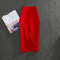 2026 New Women's Pencil Skirts Solid Pur High Waist Slim Fit Girl Summer Office Lady Elastic Female Sexy Tube Faldas PL211
