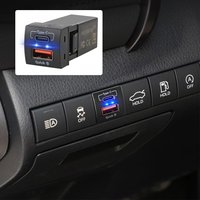For Toyota Corolla RAV4 Camry 24V 12V 48W Type-C PD USB Chargers QC 3.0 Car Power Adapter Ports Interior Quick Charging Socket