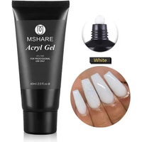 MSHARE Poly Nail Extension Gel TPO Hema Free Milky White Nails 60g Nail Extension Camouflage Quick Building Finger 60ml image 4