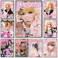 Cool Gyaru Popteen Kawaii cute Poster Wall Art Print Poster Decorative Mural Home Decor Gift Unframed