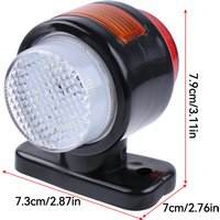 2pcs LED Side Marker Lights Tri-Color Clearance Light 12V Warning Sign Light LED Position Light for Trailers