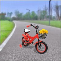 AliExpress NONE NEWEST 12'' inch Bike Children Bicycle with Stabilisers for 2-4 Years Old Kids Carbon Steel Beginner Bike Height Adjustable Cycle with Fenders, Gift for Boys and Girls