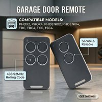 For PHOX PHOENIX 2 4 PHOX2 PHOX4 PHOENIX2 PHOENIX4 TRC TRC4 TXC TSC4 Garage Door Remote Control 433.92MHz Rolling Code