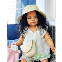 EGO Ziva Toddler Reborn Vinyl Doll by Ping Lau 30" Tanned Skin Girl Already Details Painted Finished