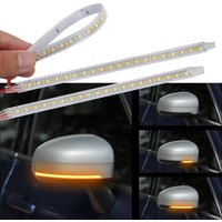 2pcs 12V LED Car Rearview Mirror Indicator Lamp Auto Headlight Strip Turn Signal Flowing Light Daylights for Car Lighting