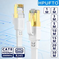 Ethernet Cable Cat 8 40Gbps 2000MHz High Speed Internet Network Cable Shielded RJ45 Lan Cord Cat8 Patch Cable 5M 10M 15M 20M 30M