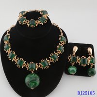 african women fashion coral beads jewlery set Luxury Dubai style 18k Gold Plated 4pcs Necklace Earrings Ring Bracelet party gift