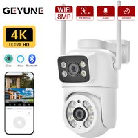 8MP 4K PTZ Wifi Camera Dual Lens with Dual Screen Ai Human Detect Auto Tracking Outdoor Surveillance Security Camera Icsee