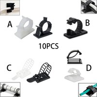 10 Pcs Cable Organizer USB Winder Desktop Tidy Clips Management Wire Holder for Mouse Headphone Under Desk Cable Management Tray